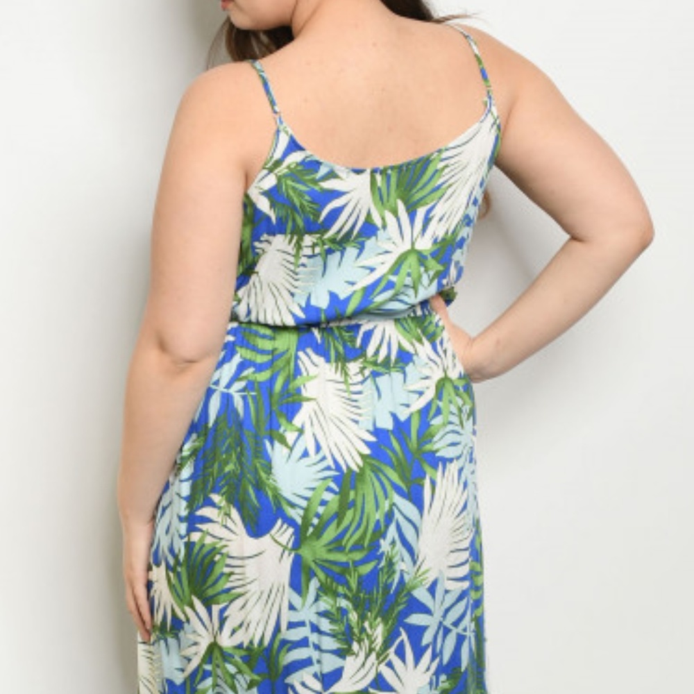 TROPICAL PRINT MAXI DRESS - Picture 3 of 6